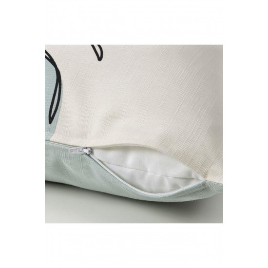 Geometrik Kırlent Kılıfı, Çok Renkli   Pamuklu 50x50 Cm Ev Dekorasyonu 50*50