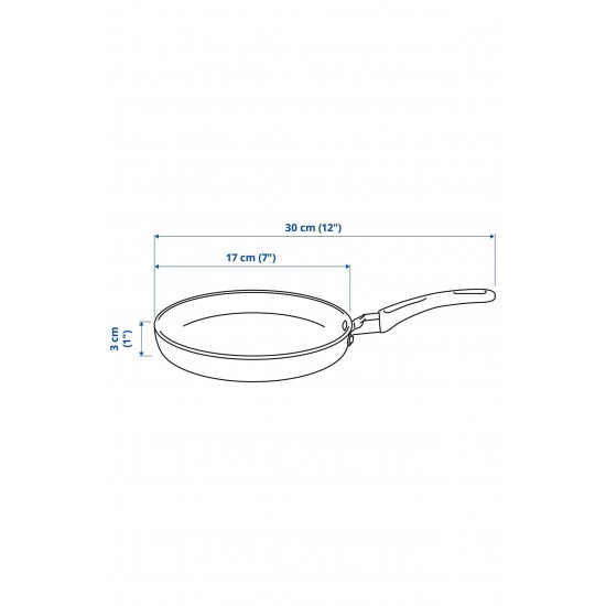HEMLAGAD Gri 17 cm Kızartma Tavası