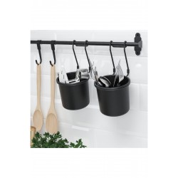 IKEA HULTARP Siyah 14x16 cm Çatal Bıçaklık