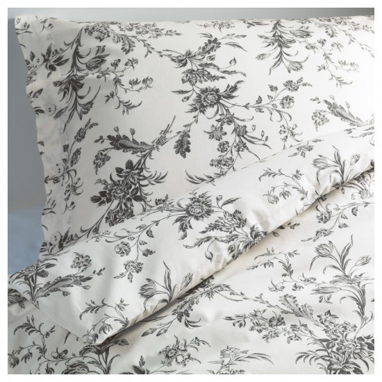 IKEA ALVINE tek kişilik nevresim seti, çiçek desenli, 150x200/50x60 cm Kentsoylu
