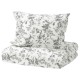 IKEA ALVINE tek kişilik nevresim seti, çiçek desenli, 150x200/50x60 cm Kentsoylu