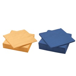 IKEA Fantastisk Sarı - Lacivert Peçete ikili paket