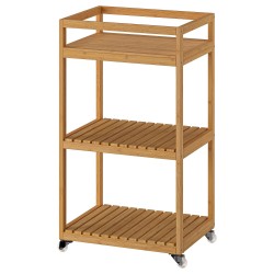 IKEA RAGRUND servis arabası, bambu, 42x33x76 cm