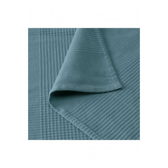 Indıra Tek Kişilik Yatak Örtüsü, Açık Mavi