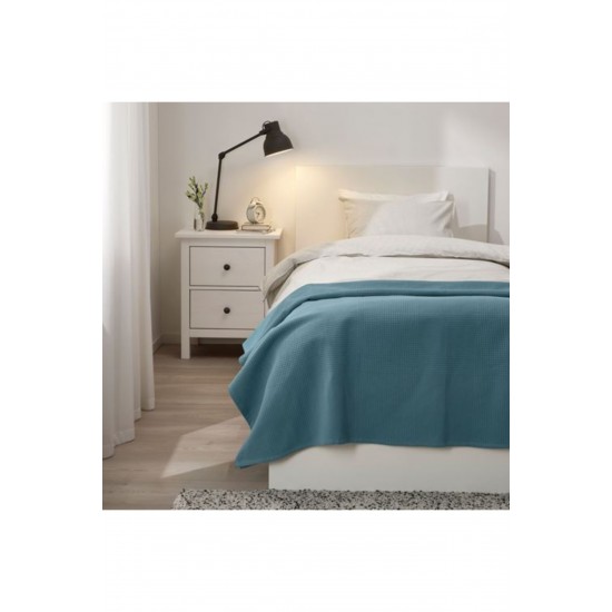 Indıra Tek Kişilik Yatak Örtüsü, Açık Mavi