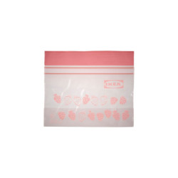 IKEA Istad Pembe Kilitlenebilir Buzdolabı Poşeti 25 Adet 0,3 Lt