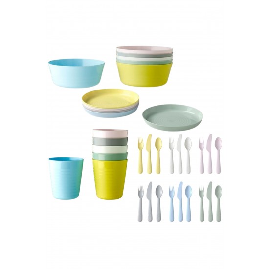 Kalas Bebek&çocuk Çatal Kaşık Bıçak-kase-tabak-bardak Seti 36 Parça