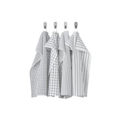 IKEA Rinnig Kurulama Bezi Beyaz-gri Pamuk 45x60 Cm 4adet