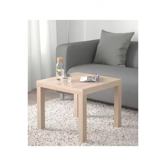 Lack Sehpa Akça Ağaç Rengi - Uzunluk 55 Cm, Genişlik 55 cm Yükseklik 45 cm