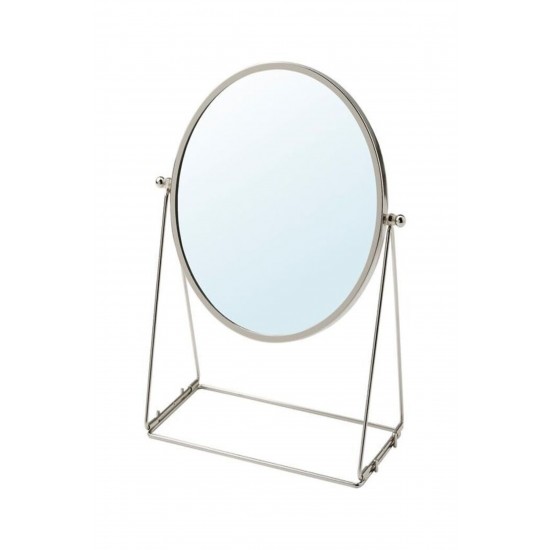 IKEA Lassbyn Gümüş Rengi Masa Aynası Çift Taraflı Büyüteçli  17 Cm