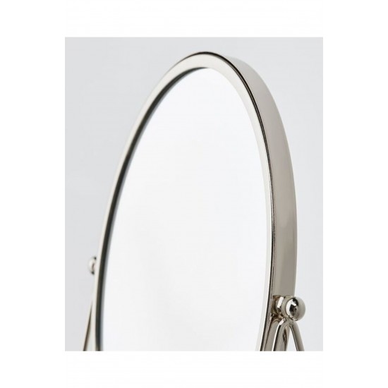 IKEA Lassbyn Gümüş Rengi Masa Aynası Çift Taraflı Büyüteçli  17 Cm