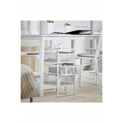 IKEA Lennart Beyaz Keson Tekerlekli 3 Çekmeceli Dolap Raf Ünitesi Evrak Dosya Eşya Dolabı
