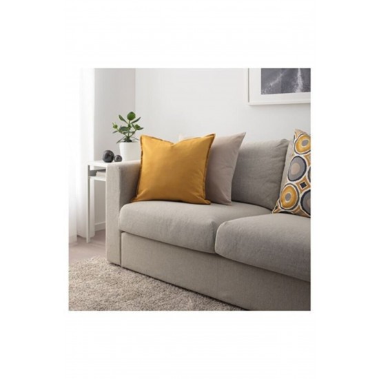 GURLI Minder Kırlent Kılıfı   50x50 Cm Altın Rengi Fermuarlı Yastık Kılıfı