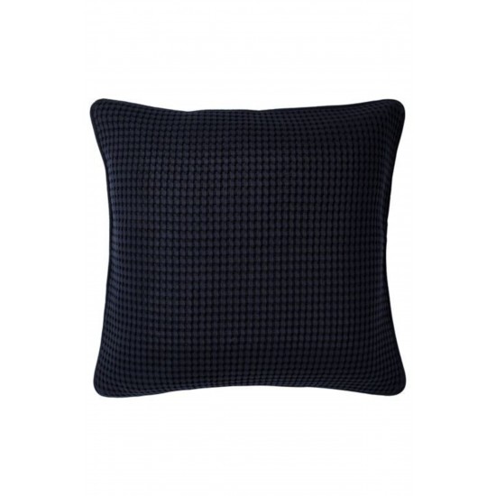 GURLI Minder-kırlent Kılıfı,   Koyu Mavi-siyah Renk 50x50 Cm %100 Pamuk Ev Dekorasyon-kılıf
