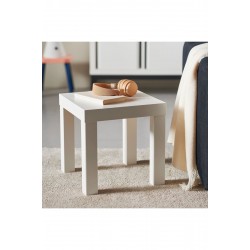 IKEA Mini Salon Sehpası Yan Sehpa 35x35x35 Cm Ahşap Beyaz Renk