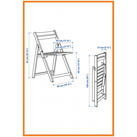 Nammarö Katlanabilir Sandalye Açık Kahverengi