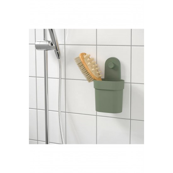 Öbonas 13x22 Cm Yeşil Vantuzlu Mutfak Malzemeleri Kutusu Düzenleyici Kutu Organizer