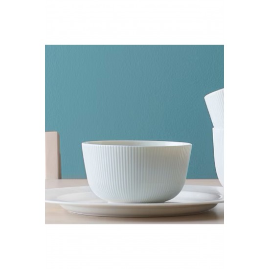 Ofantligt 13 Cm Feldispat Porselen Beyaz Kase