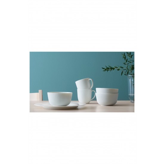 Ofantligt 13 Cm Feldispat Porselen Beyaz Kase