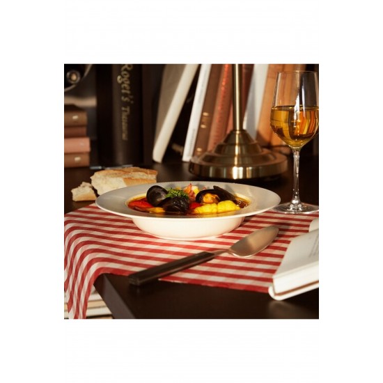 Ofantlıgt 24 Cm Derin Tabak Beyaz Feldispat Porselen Derin Çukur Tabak Yemek Tabağı