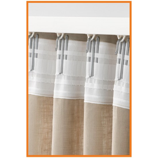 Riktig Perde Kancası Seti Korniş Halkalı 20 Adet Lame