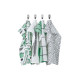 IKEA Rinnig Mutfak Kurulama Bezi 4 Adet Beyaz Yeşil Desenli 45x60 Cm Kentsoylu