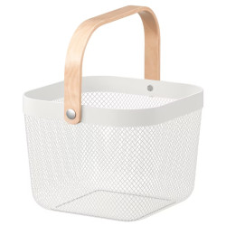 IKEA Rısatorp Mutfak Sepeti Patates Soğan Sebze Meyve Sepeti Beyaz 25x26x18 Cm