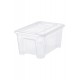 Samla 28x20x14 Cm 5 Lt Kapaklı Şeffaf Saklama Kutusu