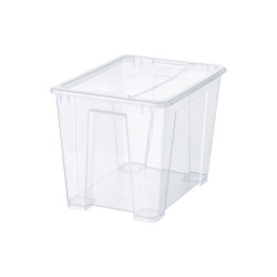 IKEA Samla Kapaklı Kutu Şeffaf