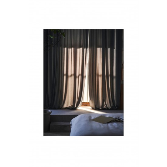 Sandsvıngel Fon Perde/2 Kanat, Gri, 135x300 cm