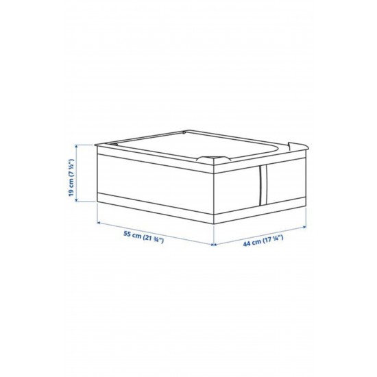 IKEA Skubb 43x53x19 cm Saklama Kutusu, Koyu Gri