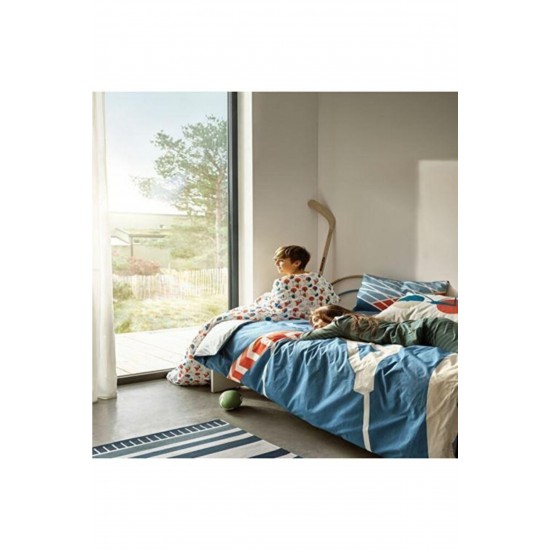 Sportslıg Tek Kişilik Nevresim Takımı, Beyaz-çok Renkli, kentsoylu