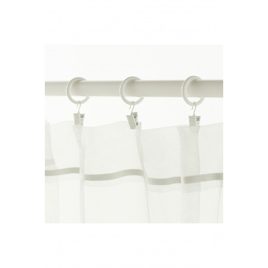 Syrlıg Perde Halkası Seti, Beyaz, 25 Mm, 10 Adet