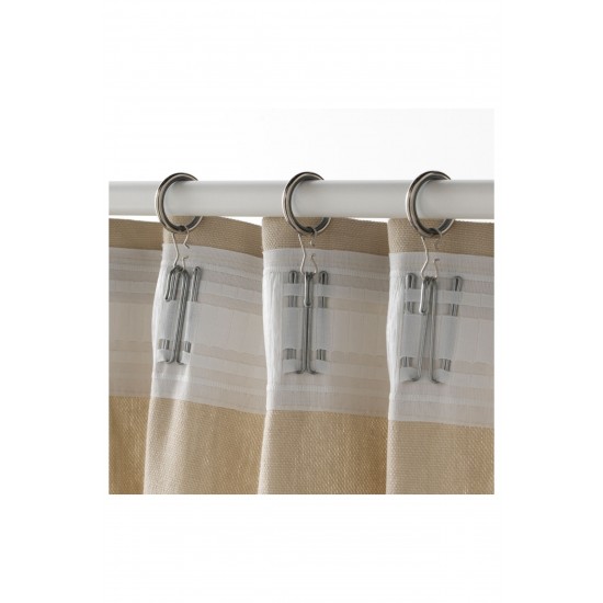 Syrlıg Perde Halkası Seti, Nikelaj Kaplama, 25 mm, 10 Adet