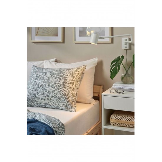 Taggvallmo Tek Kişilik Lastikli Çarşaf, Beyaz