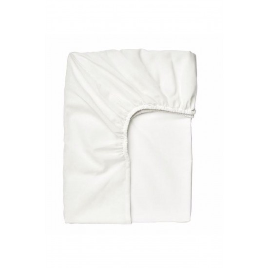 Taggvallmo Tek Kişilik Lastikli Çarşaf, Beyaz
