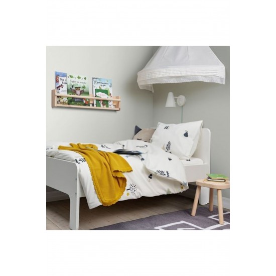 IKEA BARNDRÖM Tek Kişilik Çocuk Nevresim Takımı   Beyaz,desenli-150x200/50x60 Cm-çarşafsız