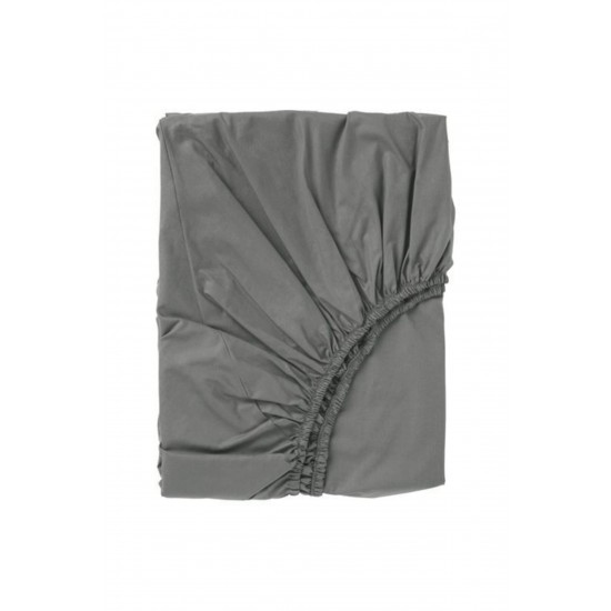 Tek Kişilik Lastikli Çarşaf,   Gri Renk Ölçü 90x200 Cm Pamuklu