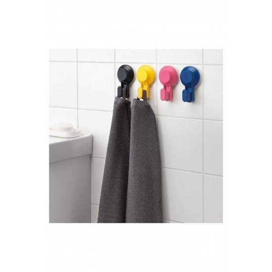 IKEA Tisken Duvar Askısı Vantuzlu Askı Renkli 4 Adet