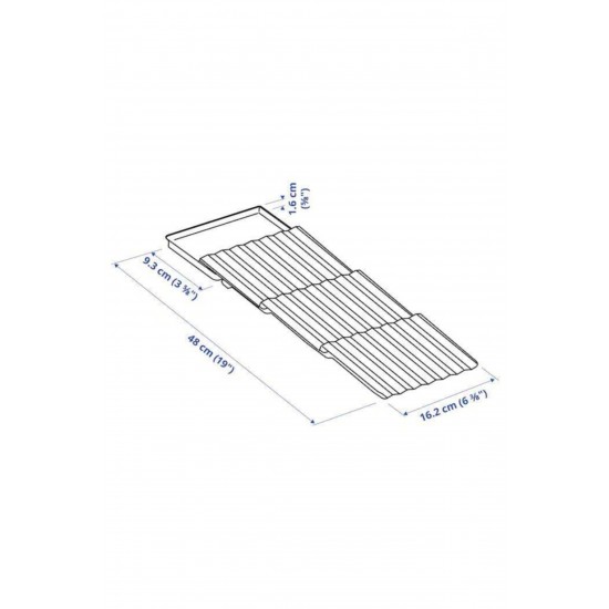 Uppdatera Çekmece Düzenleyici Baharatlık Antrasit 20x50cm