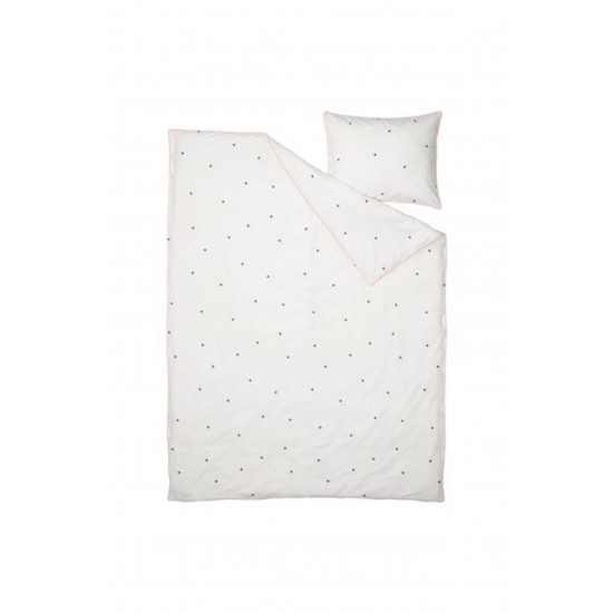 IKEA Vankrets Çocuk Nevresim Takımı 150x200 , Beyaz Gri Puantiyeli
