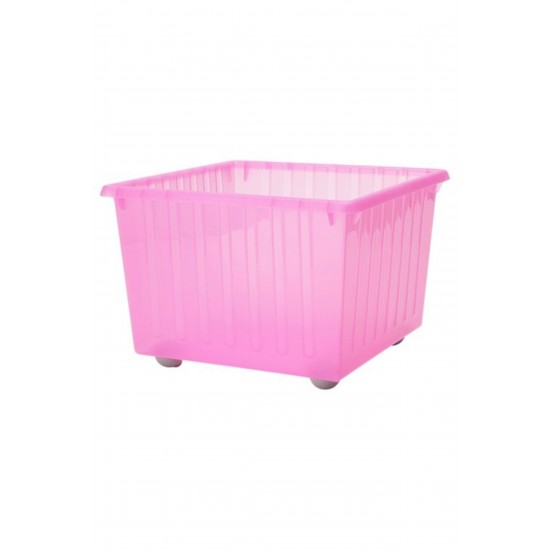 Vessla Tekerlekli Kutu Pembe, 39x39x28 Cm, kentsoylu