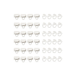 IKEA Vidga Tül, Perde Rulet Ve Kanca Seti, Beyaz, 24 Adet