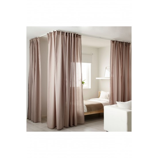 Vıdga Tül, Perde Rulet Ve Kanca Seti, Beyaz, 24 Adet