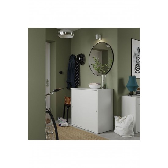 Vıhals Beyaz Renk Sürgü Kapaklı Dolap 95x47x90 Cm