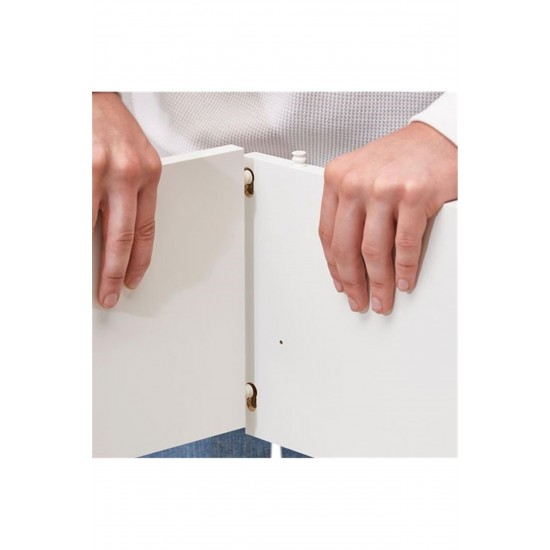 Vıhals Beyaz Renk Sürgü Kapaklı Dolap 95x47x90 Cm